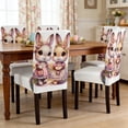 thumbnail image 6 of ChicYu Easter Cute Bunny Chair Covers Stretch Removable Washable Dining Chair Protector Full Wrap Chair Slipcovers for Home Kitchen Dining Room Easter Holiday Party Decor, 6 of 7