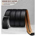 thumbnail image 3 of Mens Ratchet Belt,Leather Adjustable Slide Belt For Gift Mens Dress Casual 1 3/8",Size Adjustable, 3 of 9
