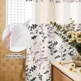 thumbnail image 3 of No Hook Shower Curtain, Purple Grey Botanical Shower Curtains for Bathroom with See Through Top Window, Rustic Country Spring Floral Summer Leaf Waterproof & Washable Bath Curtain 66"x72", 3 of 9