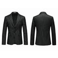 thumbnail image 4 of HBDesign Mens 3 Piece Suit Set Summer Lightweight Slim Fit Blazer Vest Pants Pinstripe for Business, 4 of 7