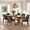 Dark Gray, variant on Modern Dining Chairs, Linen Upholstered Dining Room Chairs with Solid Rubberwood Legs, Set of 4, Beige