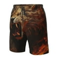 thumbnail image 2 of Yiaed Cool Flame Lion A Print Men's Swim Trunks with Lining Quick Dry Sports Shorts Beach Shorts Boardshorts-Medium, 2 of 5