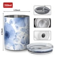 thumbnail image 4 of 12oz Coffee Tumblers Pioneer Flower Stainless Steel Vacuum Insulated Travel Tumbler Coffee Cups Mug with Lid and Straw with Cleaning Brush for Cold & Hot Drinks, 4 of 5