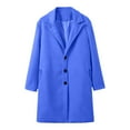 thumbnail image 4 of Men's Casual Trench Coat Slim Fit Notched Collar Long J Single Peacoat (Blue L), 4 of 4