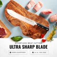 thumbnail image 3 of CUTLUXE Butcher Knife - 10\u2033 Bullnose Knife \u2013 Forged High Carbon German Steel \u2013 Full Tang & Razor Sharp \u2013 Ergonomic Handle Design \u2013 Artisan Series, 3 of 8