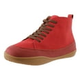 thumbnail image 1 of asddcavvf Ladies Retro Fashion Colorblock Leather Round Toe Lace Up Flat Casual Short Boots, 1 of 7