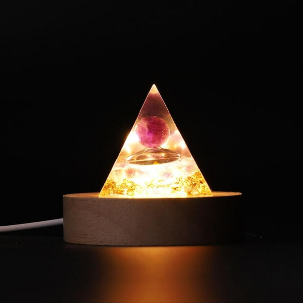 Energía cristalina Pyramid Sculpture Mould Recolección de riqueza Prosperidad Meditación Curación Gema Suprupos de adornos