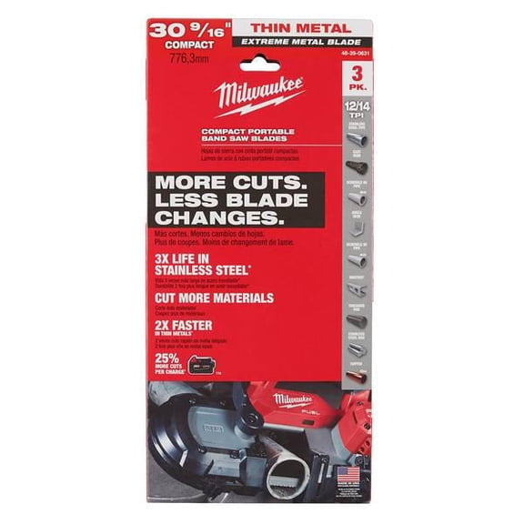 Milwaukee 3-Pack 30 9/16 12/14 TPI Compact Band Saw Blades