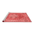 thumbnail image 2 of Ahgly Company Machine Washable Indoor Round Abstract Red Modern Area Rugs, 4' Round, 2 of 4