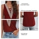 thumbnail image 3 of Camiseta sin mangas con cuello en V profundo y cruzado para mujer, camisa sin mangas holgada con cordones informales, 3 of 8