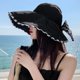 thumbnail image 4 of Sombrero para el sol con parte superior abierta: sombrero de verano transpirable de ala ancha para exteriores con lazo para mujer, 4 of 5