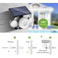 thumbnail image 4 of Luz solar de jardín ultra potente de 88 LED para exteriores con detector de movimiento impermeable IP65, foco solar inalámbrico ajustable de 360° para exteriores, luz solar de seguridad para camino (negro) Zhivalor MANOWLL-225, 4 of 8