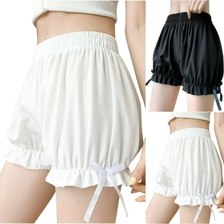 Aboser Women s Adult Lace Safety Underpants Japanese Ruffled Trim Pumpkin Shorts Dance Bloomers Pettipants Safety Underpants 2024