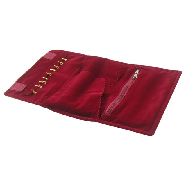 Organizador de joyas Zulema moderno Burdeos Plegable Suave