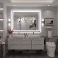 thumbnail image 3 of Frameless Frontlit LED Anti-fog Bathroom Vanity Mirror 48x36 inch, 3 of 10
