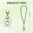 thumbnail image 2 of Key Lanyard for Women, 8 Inch Cute Rhinestone Keychain Sparkle Key Ring Bling Strap Neck Lanyard for Car ID Card Purse Wallet Bag, Green, 2 of 7