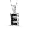 thumbnail image 2 of JewelersClub Black Diamond Accent Sterling Silver A TO Z Initial Pendant, 18", 2 of 4