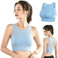 thumbnail image 6 of BIG SALES!! Women Sports Bras Tops Vest Breathable Mesh Shockproof Padded Athletic Running Yoga Bra, 6 of 9