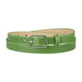thumbnail image 1 of Cinturones de cintura fina para mujer Cinturón de cuero ajustado con hebilla rectangular para pantalones de vestir Verde Ajuste la cintura 78-95cm / 30.7-37.4, 1 of 4