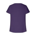 thumbnail image 5 of Raeneomay Casual Plus Size Tunics Tops Women's Summer Casual V-Neck Short Sleeved T-Shirt Lace Printed Top T-Shirt Short Sleeved V-Neck Top/Shirt, 5 of 6