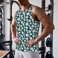 thumbnail image 5 of Gukieu Daisies Flowers Print Men's Quick Dry Fitness Vest, Round Neck Sleeveless Fitness Bodybuilding Top-X-Large, 5 of 7