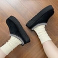 thumbnail image 2 of Zapatillas de mujer de suela gruesa de estilo étnico para invierno, de algodón grueso y cálido, sin cordones, botas de nieve, 2 of 6