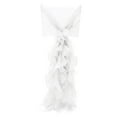 thumbnail image 1 of DOLITY Wedding Chair Bows Chiffon Bonnet Chair Cover Ruffles Chair Covers Chair Sashes White, 1 of 9