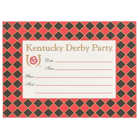 Kentucky Derby 8-Pack Party Invitations with Envelopes