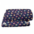 thumbnail image 4 of Dessert Foot Rest, Rain Pattern with Colorful Frosted Cupcakes and Bows Sugary Snacks Party, Non-Slip Backing Adjustable Ergonomic Memory Foam Leg Support for Office, Multicolor, by Ambesonne, 4 of 5