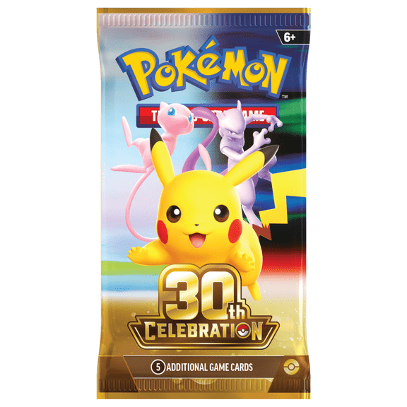 Pokémon 30th Celebration English Booster Pack 10 Cards UPC 196214923393