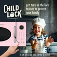 thumbnail image 2 of Nostalgia 1.1 cu ft Retro Microwave Oven, 1000W Countertop Microwave Oven with 8 Auto Cook Programs, Pink, 2 of 8