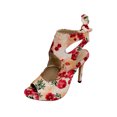 thumbnail image 2 of Quaouag Women Summer Thin High Heels Embroidered Peep Toe Gladiator Pumps Office Sandals Party Shoes, 2 of 4