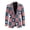 American Flag Patchwork, variant on Distressed American Flag Sport Coat, Slim Fit Mens Casual Blazer Suit Jacket with Pocket Polyester Men's Blazer Casual Sport Coats Suit Jacket for Prom