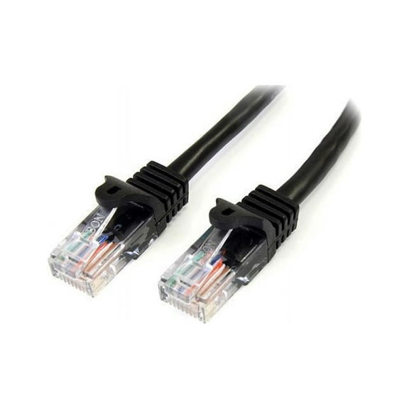 StarTech.com 50 ft Black Cat5e Snagless UTP Patch Cable