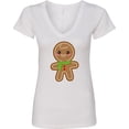 thumbnail image 3 of Inktastic Gingerbread Christmas Women's V-Neck T-Shirt, 3 of 5