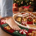 thumbnail image 4 of Christmas 3D Illusion Rug Round Optical Decorative Non Slip Carpet with Festive Cottage Pattern for Indoor Living Room Bedroom Floor Decor Festival Holiday Party Accent Mat Decoration in Home, 4 of 4