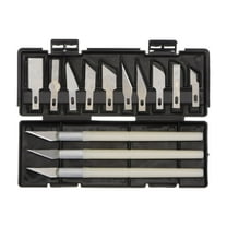 Uxcell 13 Pack Art Craft Knife Set, 3 Pack Hobby Exacto Knife & 10 Pack Spare Blades with Plastic Box White