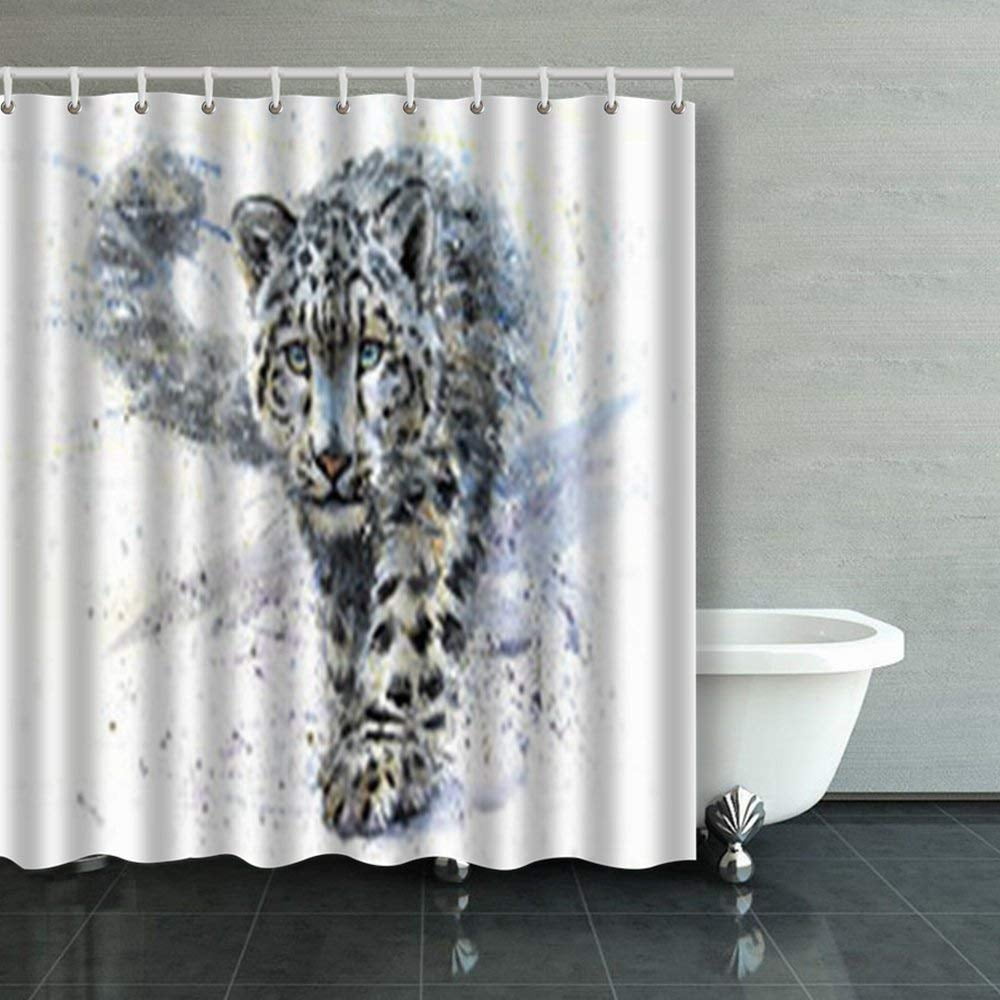 Artjia Snow Leopard Animals Watercolor Predator Wildlife Shower Curtains Bathroom Curtain 66x72 Inch Walmartcom Walmartcom Artjia Snow Leopard Animals Watercolor Predator Wildlife Shower Curtains Bathroom Curtain 66x72 Inch Walmartcom Walmartcom