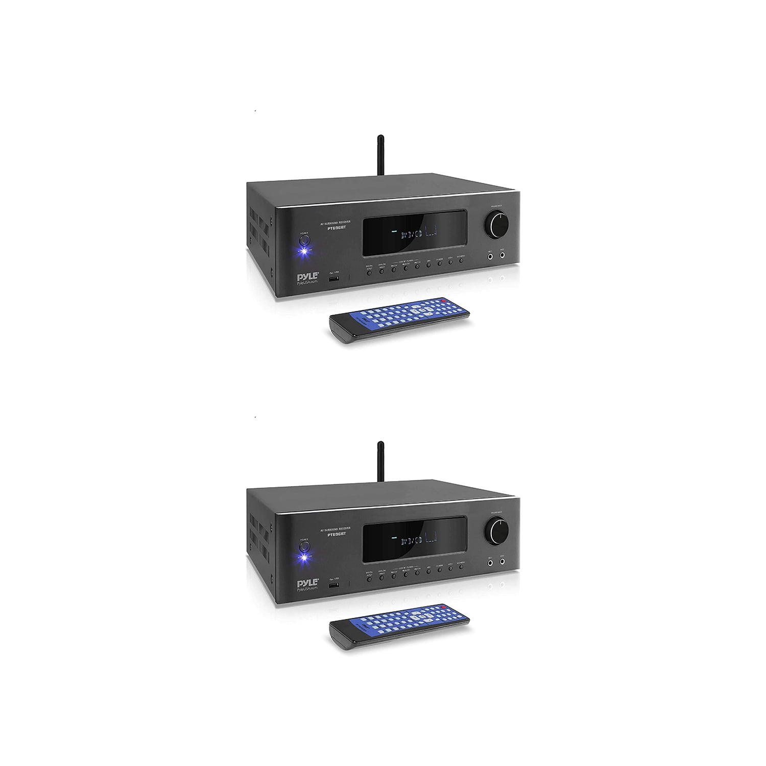 Pyle 2 x PT696BT Bluetooth 5.2 Channel 1000 Watt Home Theater Receiver
