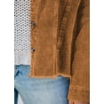 thumbnail image 7 of Asyoly Womens Corduroy Shacket Jacket Button Down Long Sleeve Solid Color Casual Keep Warm Coats Outwear With Pockets, 7 of 7
