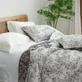 thumbnail image 4 of Beaute Living  Sophia Lightweight Floral Quilt Set 23054 Black - Queen, 4 of 5