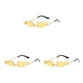 thumbnail image 3 of Gafas de sol Minnieouse Sin Marco Llama Fuego Amarillo, 3 of 6