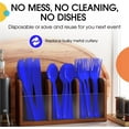 thumbnail image 5 of Crown Display Dark Blue Party Supply Set - 150-Piece Disposable Cutlery Combo, 5 of 7
