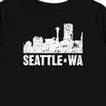 thumbnail image 4 of Inktastic Seattle Skyline Grunge Boys or Girls Long Sleeve Toddler T-Shirt, 4 of 5