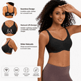 thumbnail image 6 of CucumberDay Women's Wireless Bras for Big Bust Full Coverage U-Back Soft Support T-Shirt Bra Wide Side Wings,(Black,3XL), 6 of 8