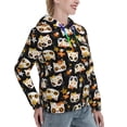 thumbnail image 6 of Honeii Cat Skulls and Flowers Pattern Womens Oversized Hoodies Long Sleeve Sweatshirts Pullover Fall Outfits with Pocket-Medium, 6 of 7