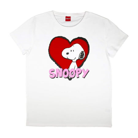 Peanuts Womens Snoopy Heart T-Shirt | Walmart Canada