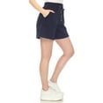 thumbnail image 2 of White Mark Short en Molleton Longline Extensible à Taille Haute pour Femmes, 2 of 5