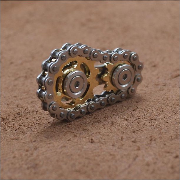 Cadena fidget spinner engranaje metal juguete piñón volante niños/adultos giroscopio juguetes