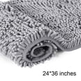 thumbnail image 4 of Kearding Alfombrilla inferior adhesiva de fusión en caliente para un fuerte agarre y absorción de estabilidad Alfombrilla de suelo Chenille Juegos de accesorios de baño gris claro 24*36 pulgadas, 4 of 6